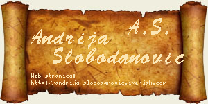 Andrija Slobodanović vizit kartica